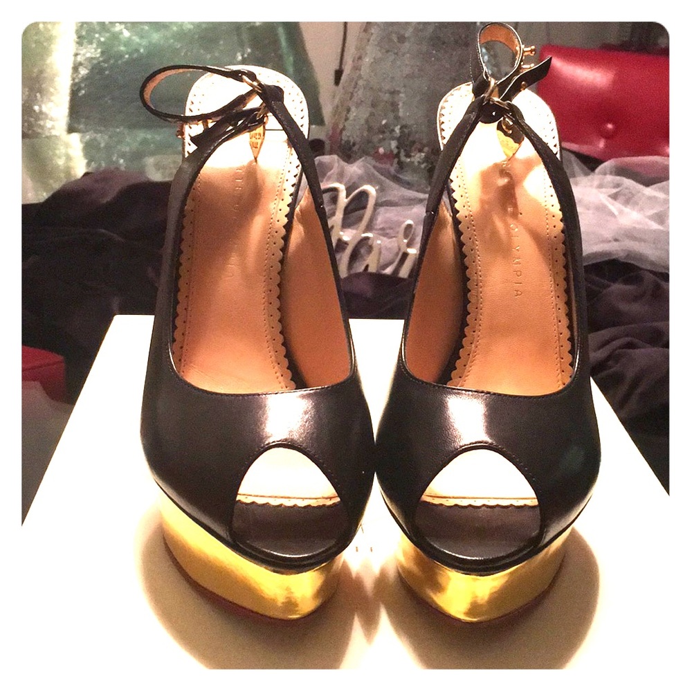 Charlotte Olympia Peep Toe Slingback ( Size 41)